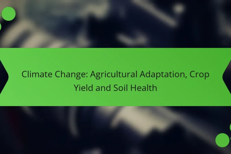 Cambio Climático: Adaptación Agrícola, Rendimiento de Cultivos y Salud del Suelo
