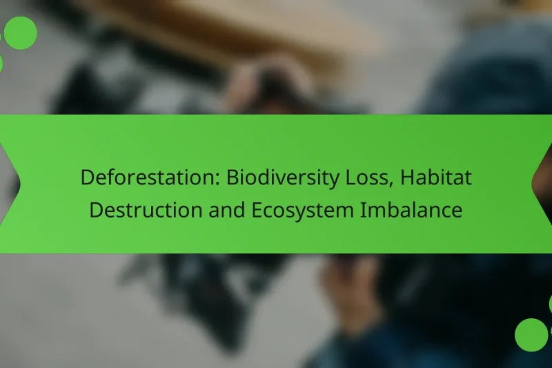 Deforestación: Pérdida de Biodiversidad, Destrucción de Hábitats y Desequilibrio del Ecosistema