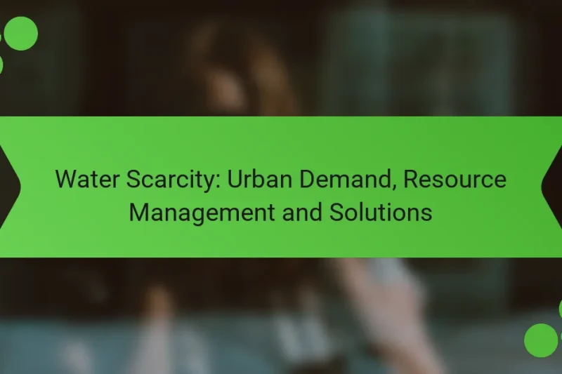 Escasez de Agua: Demanda Urbana, Gestión de Recursos y Soluciones